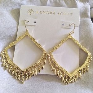 New Lacy Fringe Kendra Scott Gold Earrings